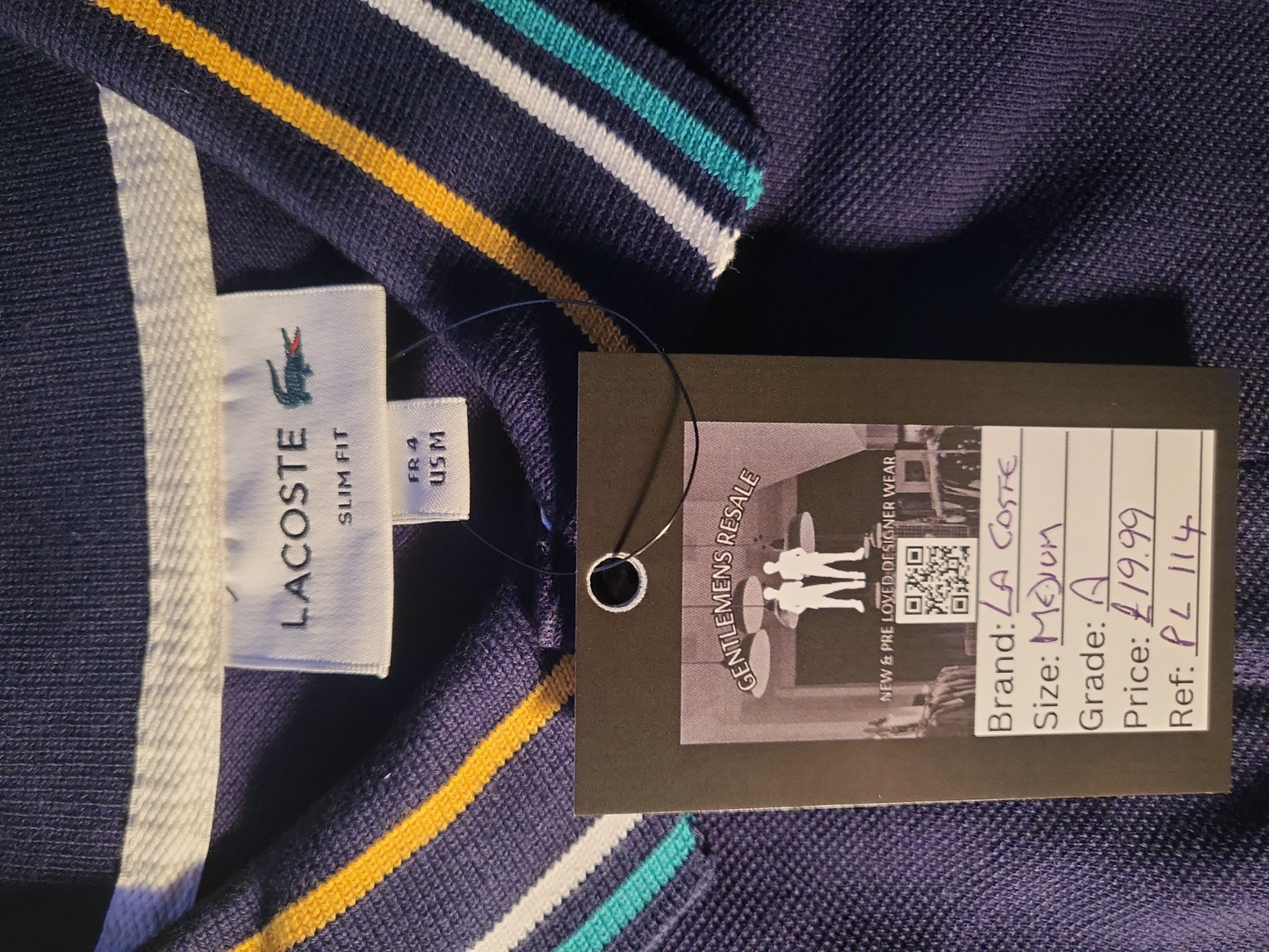 Pre-Loved men's Lacoste polo shirt slim fit - (PL114)