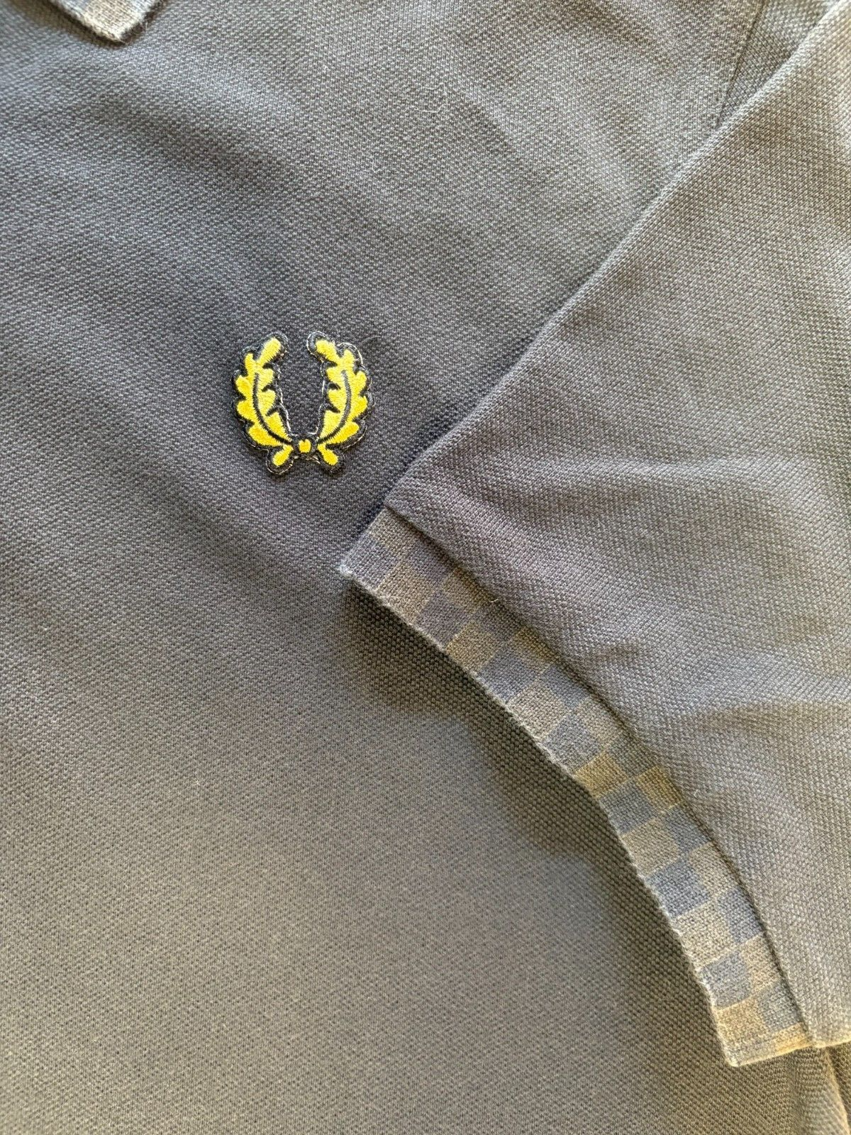 Pre Loved - Fred Perry polo with checked collar - PL263