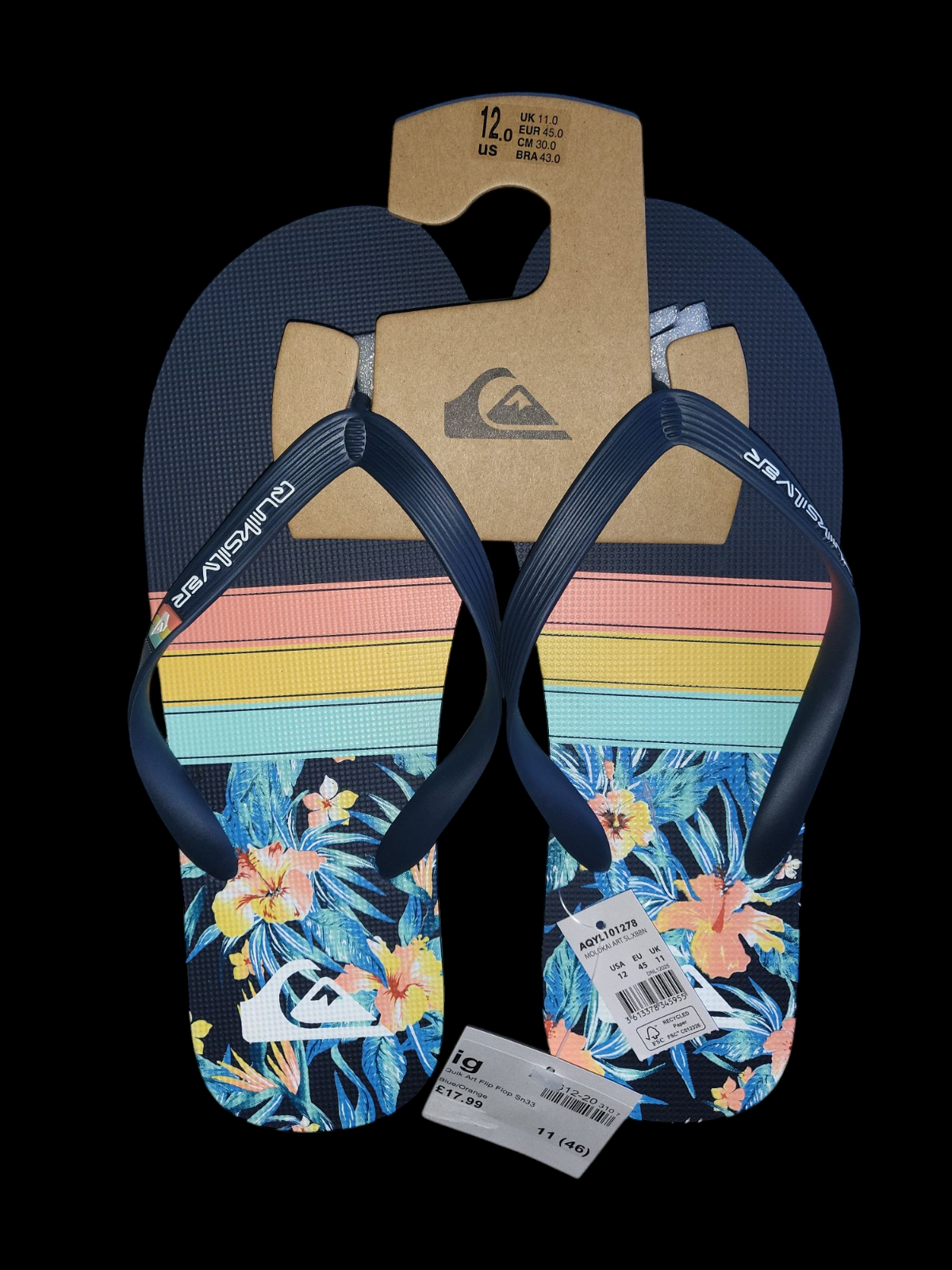 Quicksilver Flip Flops size 11