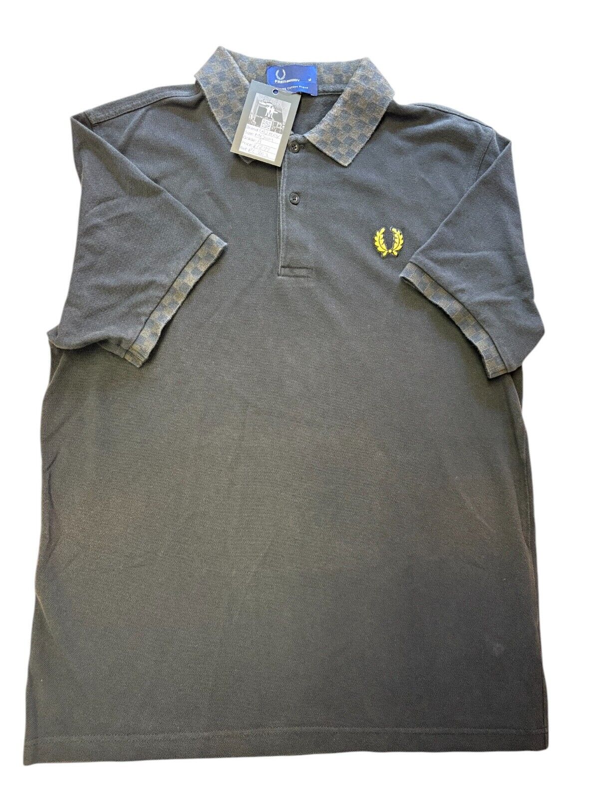 Pre Loved - Fred Perry polo with checked collar - PL263