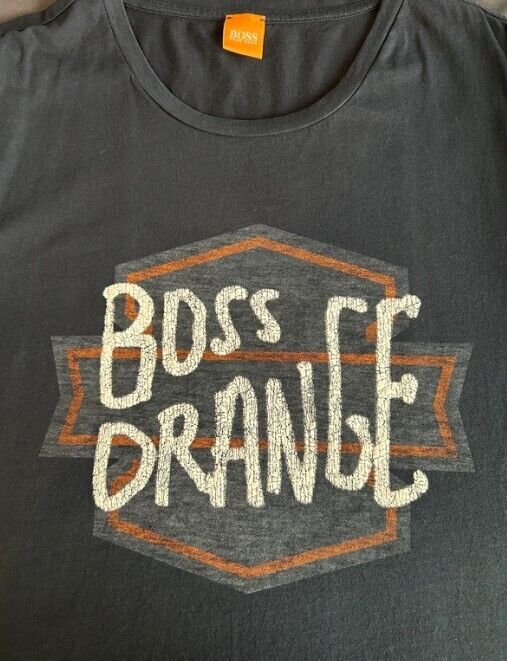 Pre-Loved Navy Boss Orange T-Shirt - (PL328) - Gentlemens Resale
