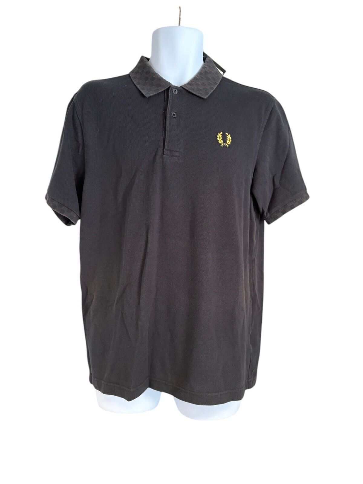 Pre Loved - Fred Perry polo with checked collar - PL263