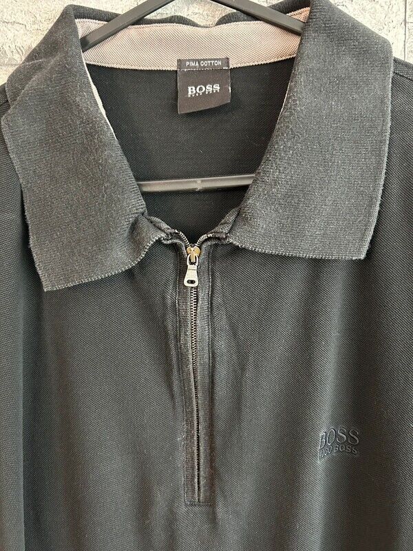 Pre Loved -Hugo Boss 1/4 zip Pima Cotton Polo Shirt (PL338)
