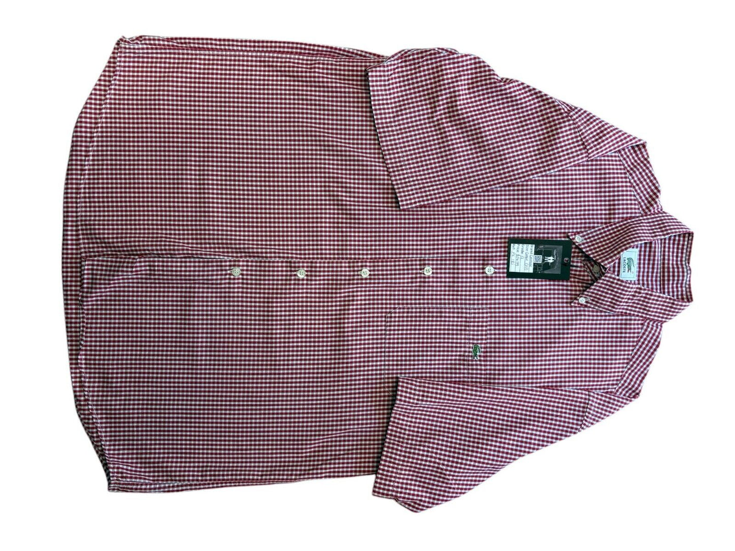 Pre Loved - Lacoste short sleeved checked shirt - (PL185)