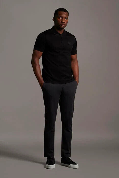 Lyle & Scott Black Eagle Mercerised Polo Shirt - Gentlemens Resale