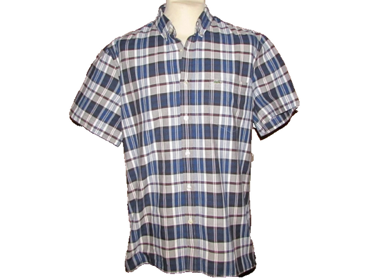 Pre Loved - Lacoste Short Sleeve Check Shirt (PL190) - Gentlemens Resale