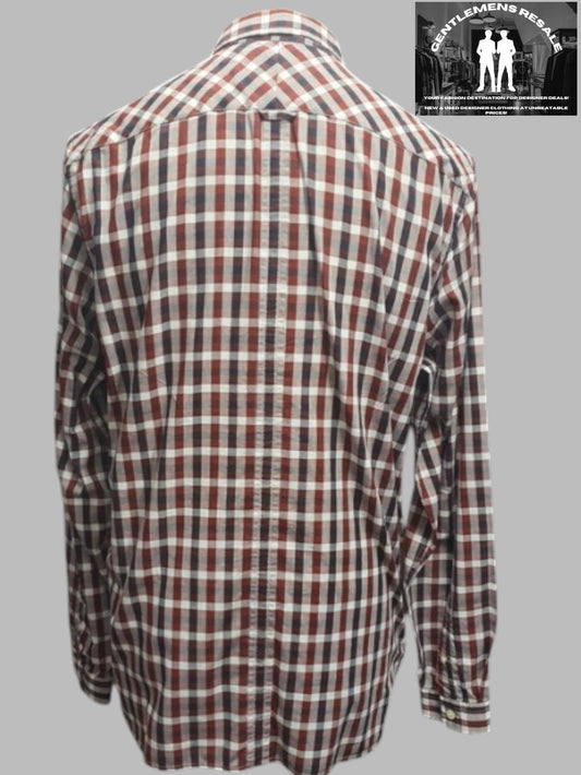 Pre-Loved Fred Perry long sleeve check shirt (PL142) - Gentlemens Resale