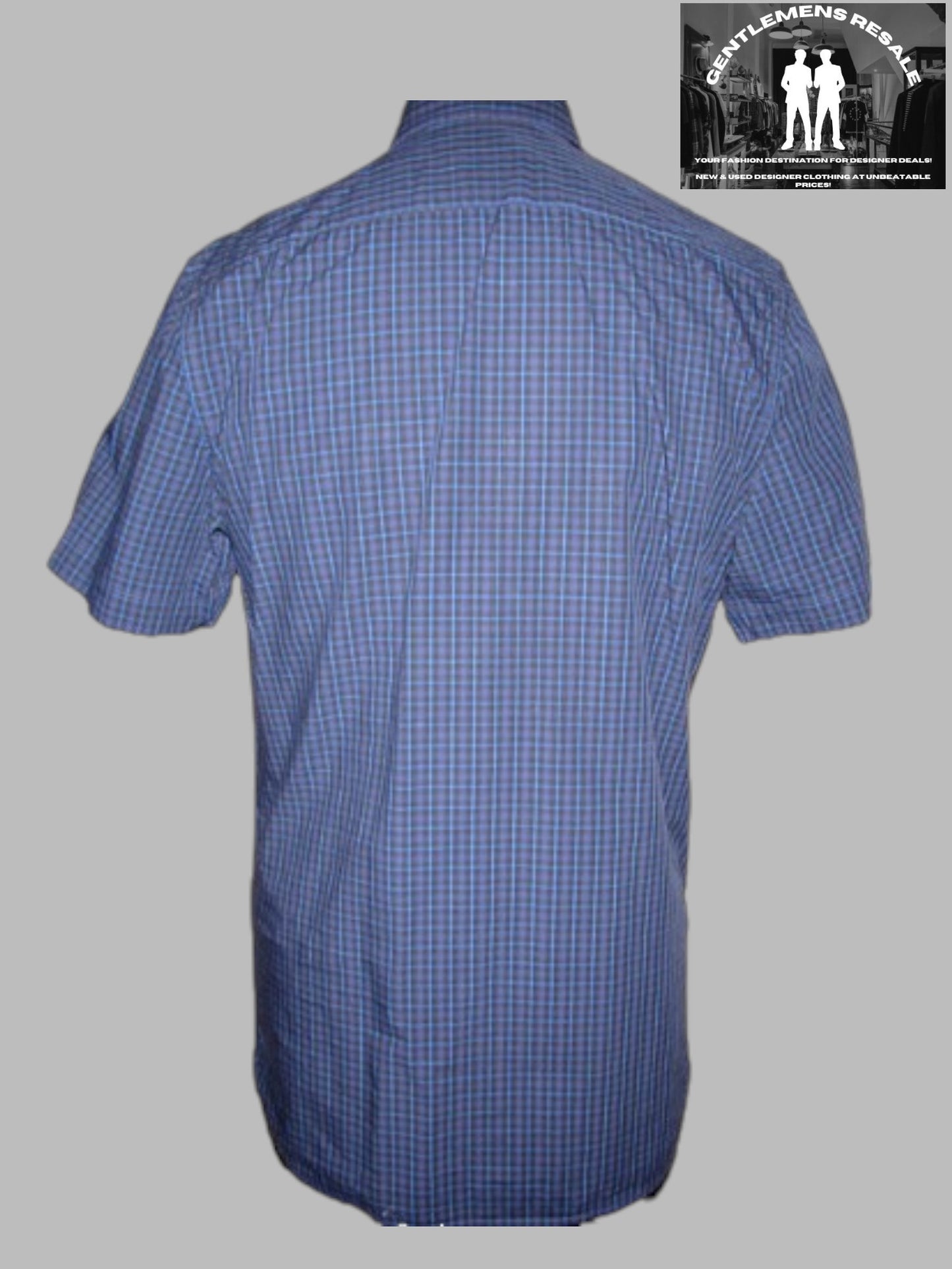 Pre Loved - Lacoste short sleeve check shirt with breast pocket (PL94)