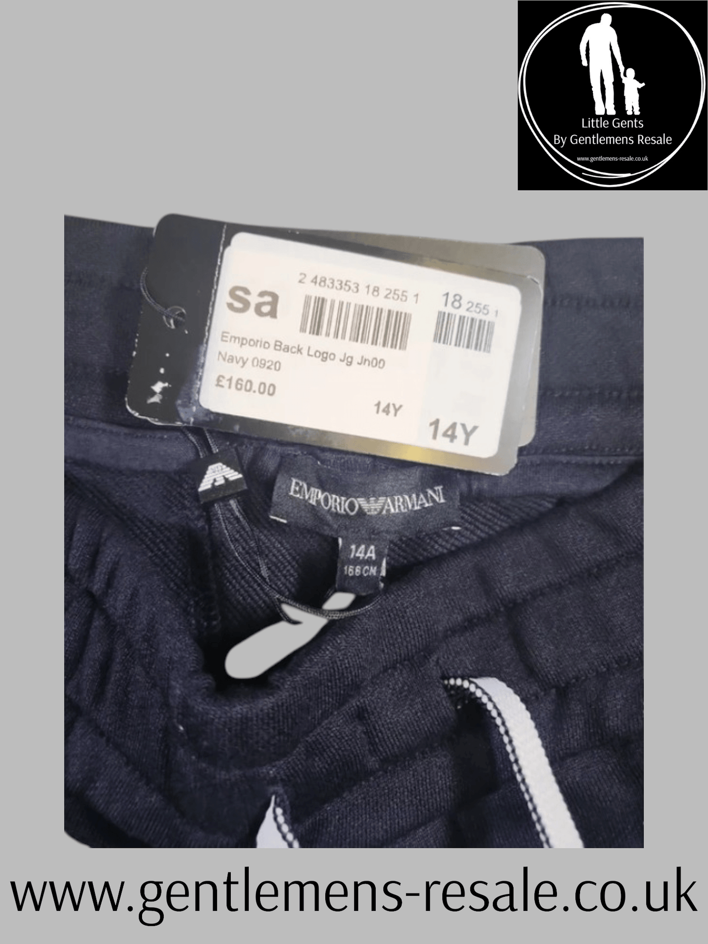 Armani Back Logo Joggers - BRS0096 - Gentlemens Resale