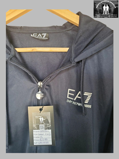 Emporio Armani Full Zip Tracksuit Top with Hood - GRS0088 - Gentlemens Resale
