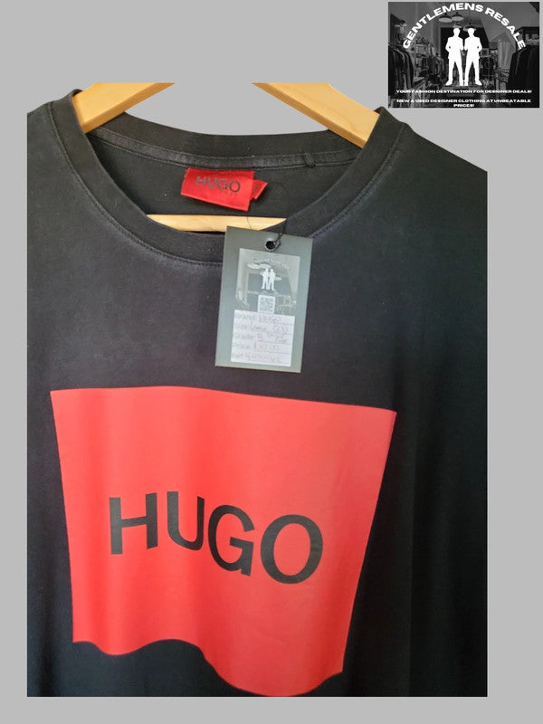 Hugo T-Shirt with Red Logo - GRS0042 - Gentlemens Resale