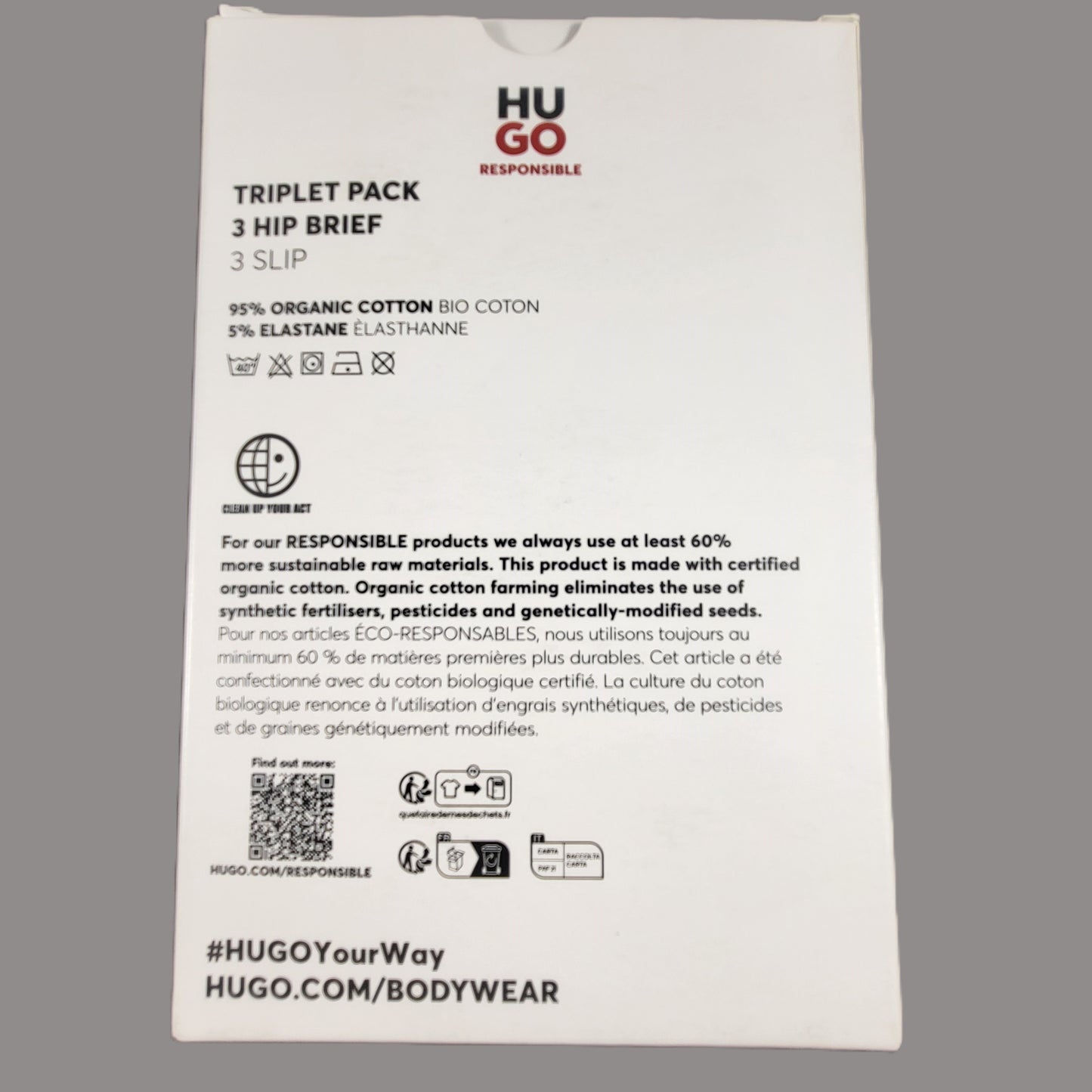 Hugo Hip  Briefs - 3 Pack - Gentlemens Resale
