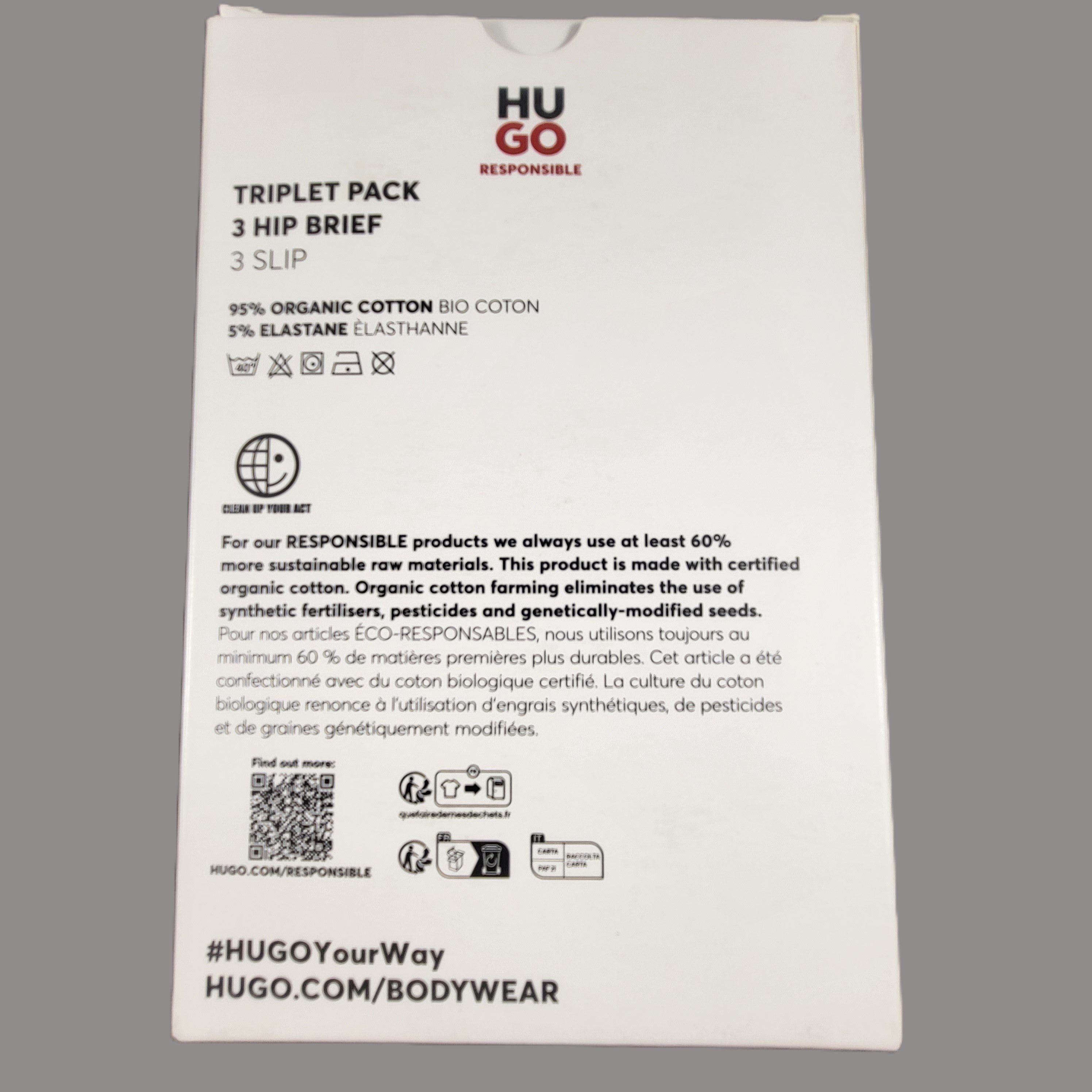 Hugo Hip  Briefs - 3 Pack - Gentlemens Resale
