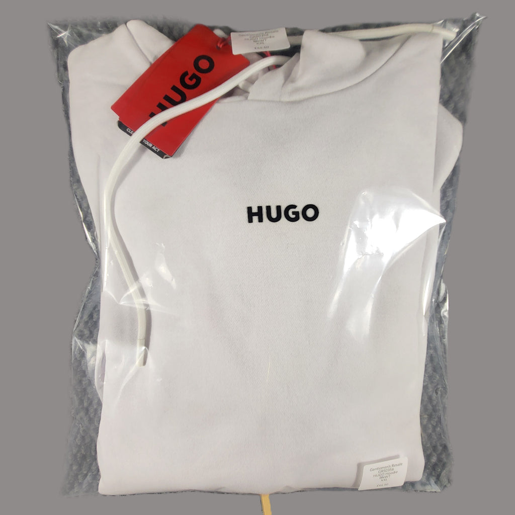HUGO White Hoodie (XXL, New With Tags) - Gentlemens Resale