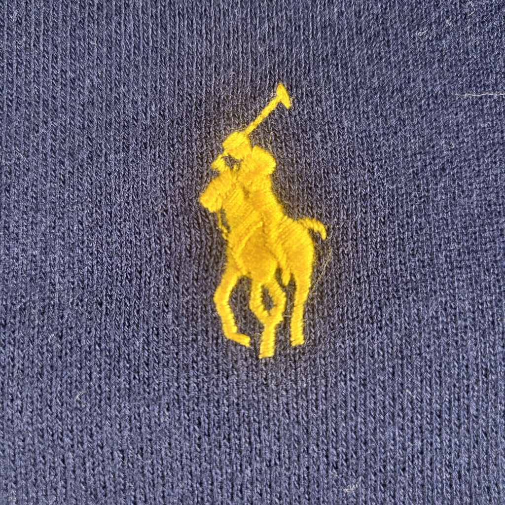 Ralph Lauren Navy Sweatshirt (XL, Pre‑Loved Grade B, Yellow Badge) - Gentlemens Resale