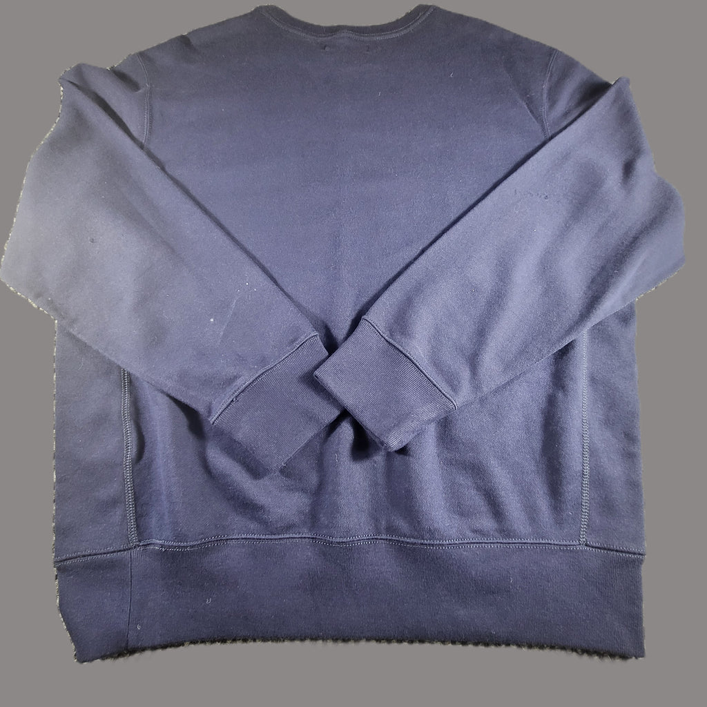 Ralph Lauren Navy Sweatshirt (XL, Pre‑Loved Grade B, Yellow Badge) - Gentlemens Resale