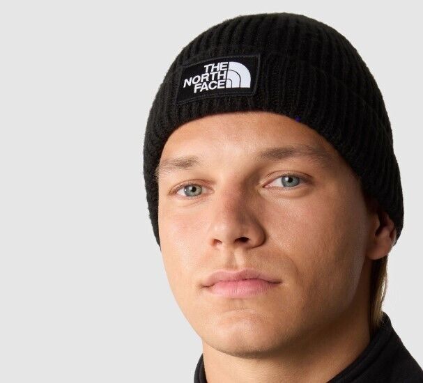 The North Face Logo Box Cuffed Beanie - Gentlemens Resale