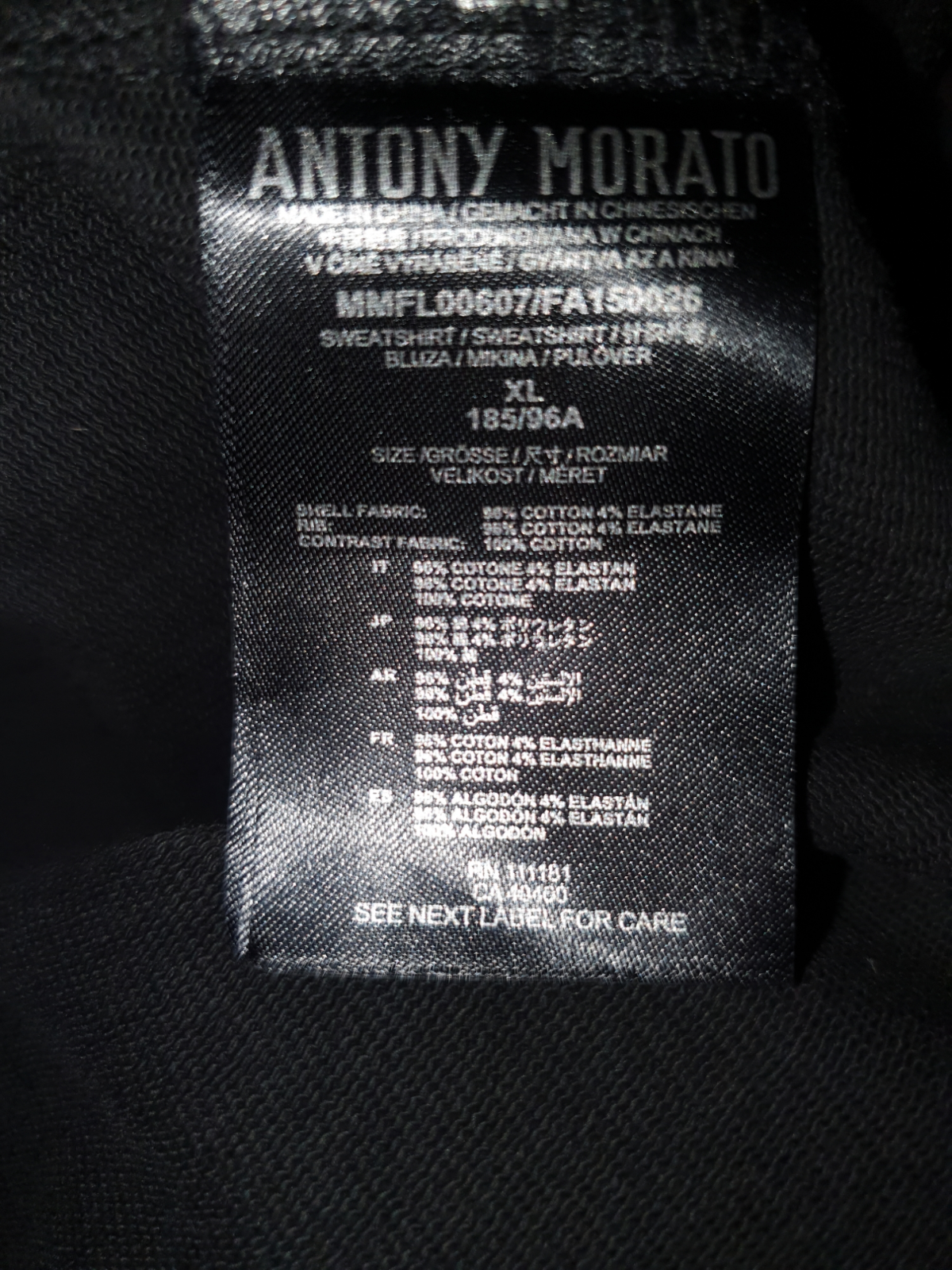 Pre-Loved Antony Morato Hoodie (PL346) - Gentlemens Resale