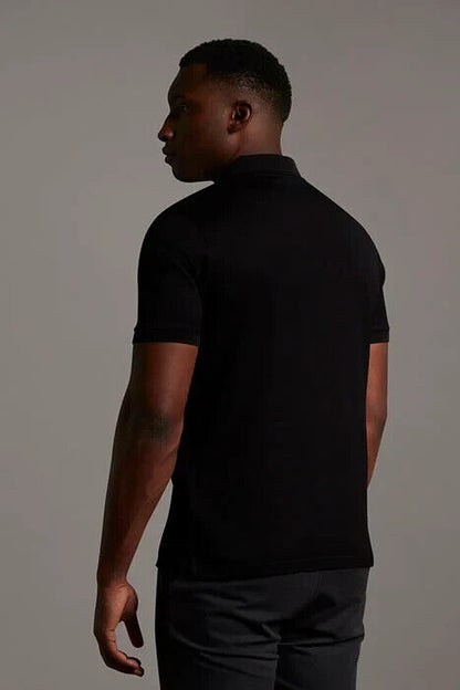Lyle & Scott Black Eagle Mercerised Polo Shirt - Gentlemens Resale