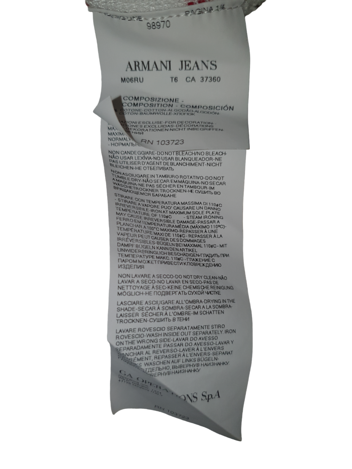Pre-Loved Armani short sleeve polo shirt (PL164) - Gentlemens Resale