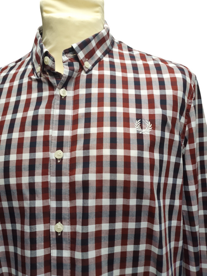 Pre-Loved Fred Perry long sleeve check shirt (PL142)
