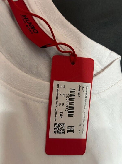 Hugo Boss T-Shirt in white with red logo design