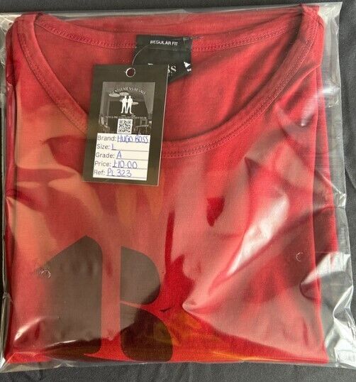 Pre-Loved Boss Dark Red T-Shirt (PL323) - Gentlemens Resale