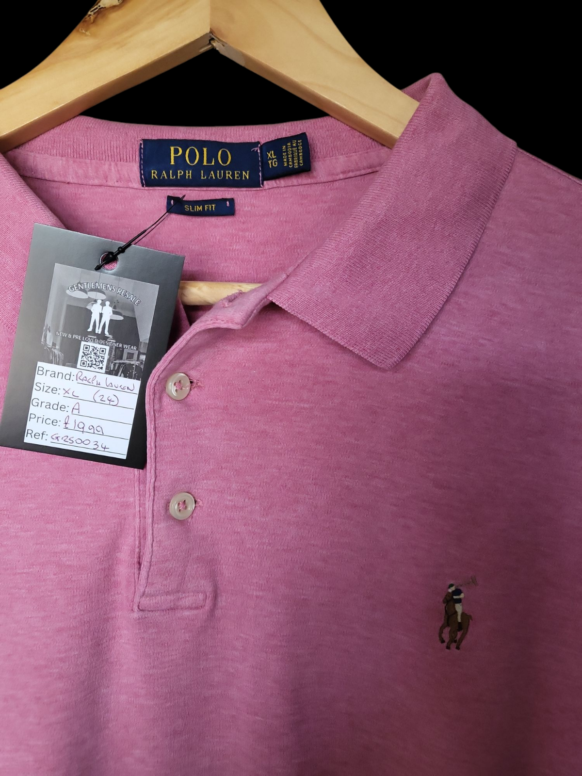 Pre-Loved Ralph Lauren Soft Touch Polo Slim Fit XL (GRS0034)