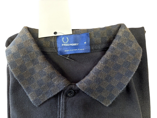 Pre Loved - Fred Perry polo with checked collar - PL263