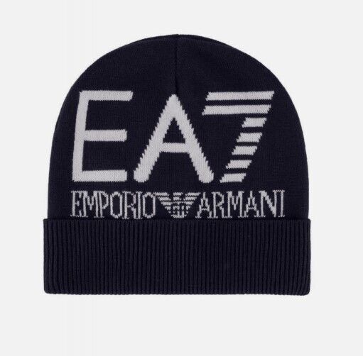 EA7 Contrast Logo Beanie - Gentlemens Resale