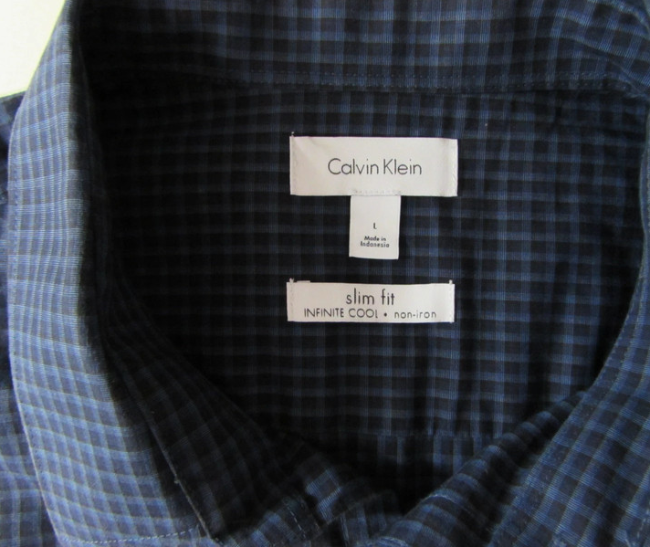 Pre Loved - Calvin Klein Long Sleeve Smart Check Shirt - PL155 - Gentlemens Resale