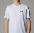 White designer logo t-shirt for men, short sleeves, classic fit, chest branding