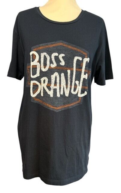 Pre-Loved Navy Boss Orange T-Shirt - (PL328) - Gentlemens Resale