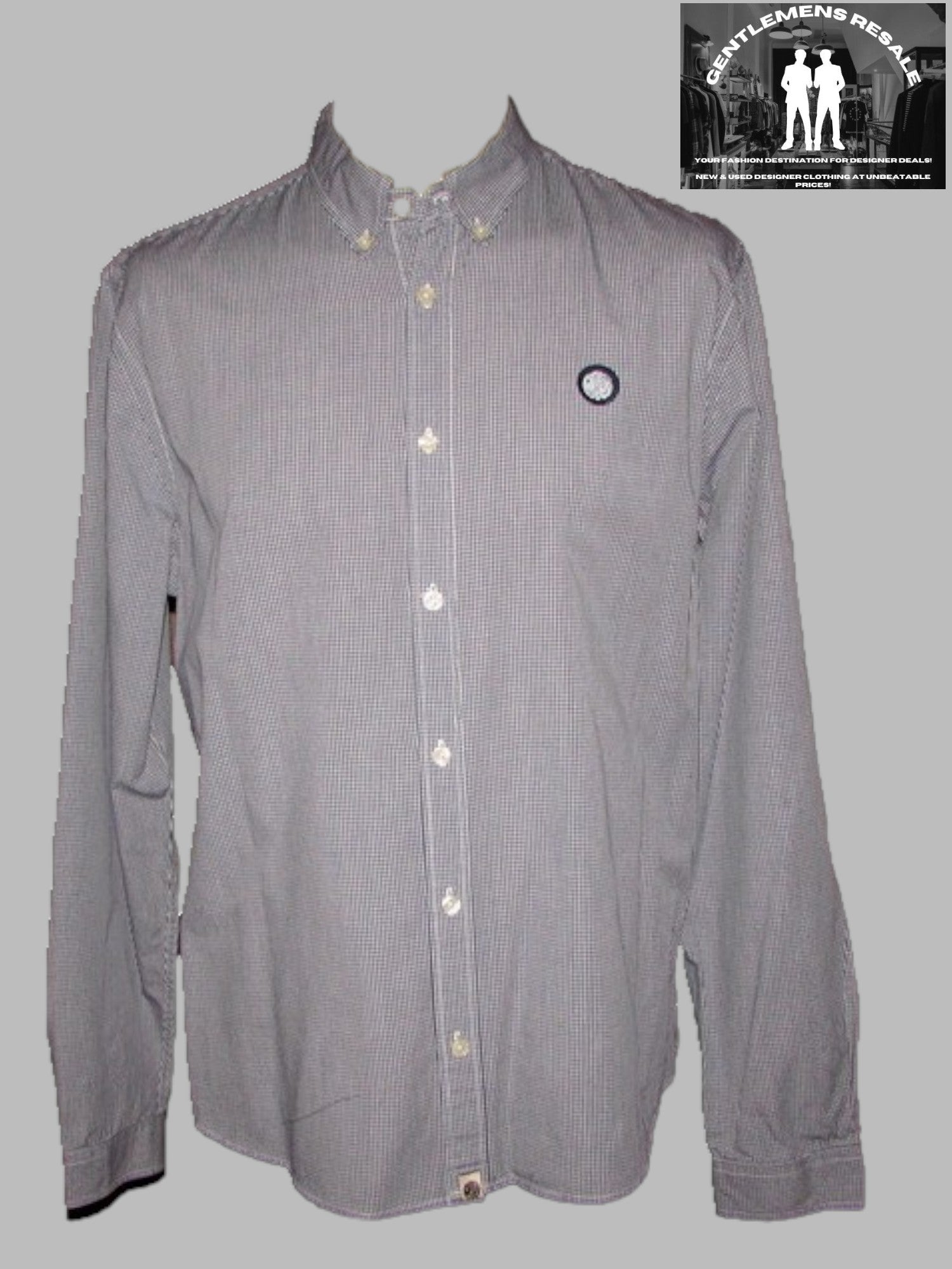 Pre Loved - Pretty Green Long Sleeve Check Shirt (PL141) - Gentlemens Resale