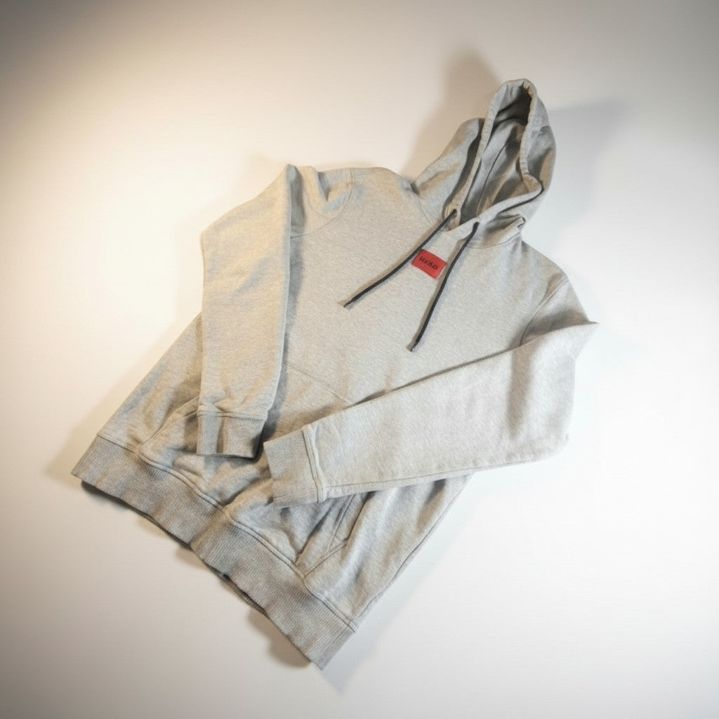 HUGO Grey Hoodie (Pre‑Loved, Size M) - Gentlemens Resale
