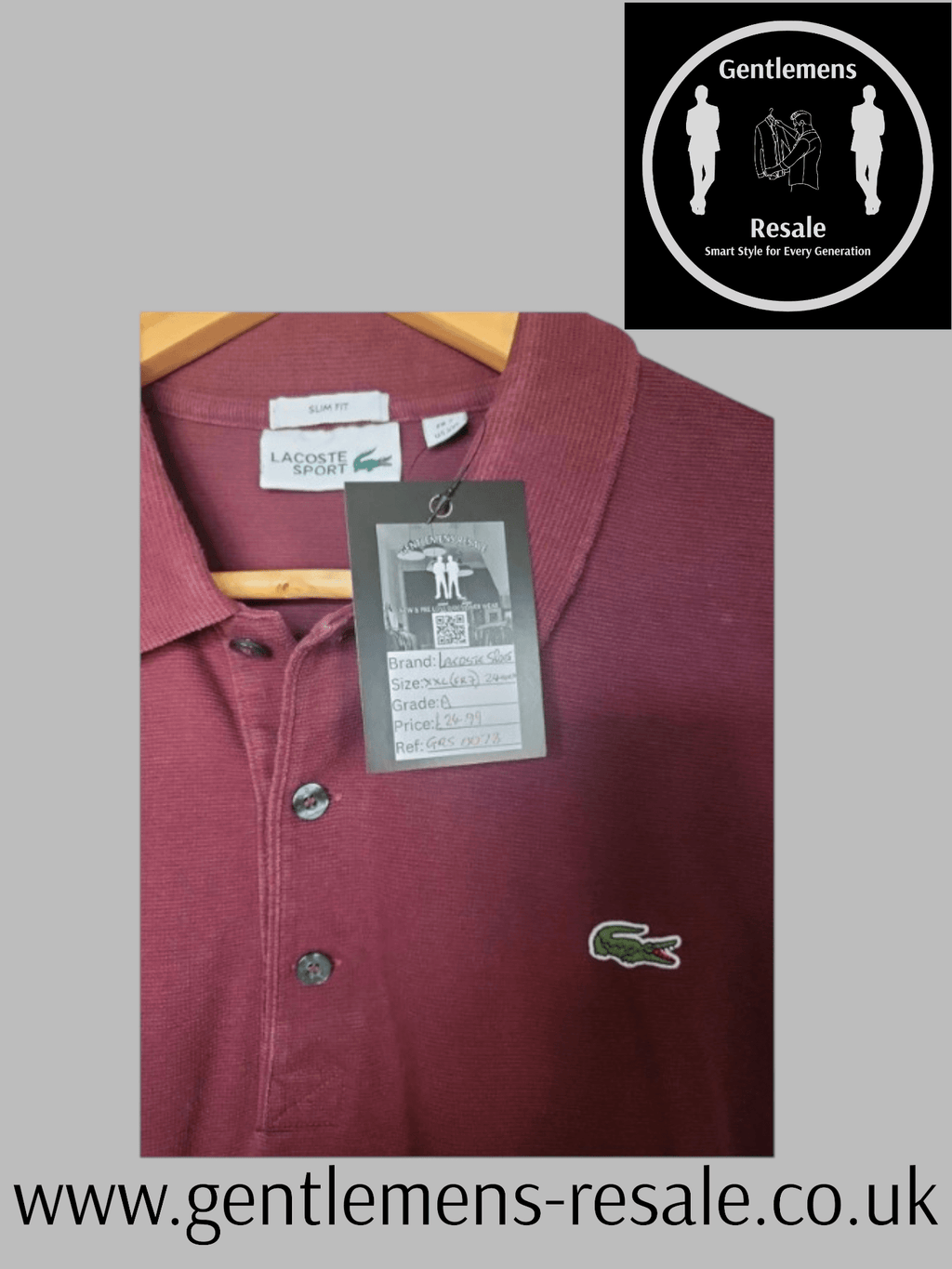Lacoste Sport Long Sleeve Slim Fit Polo - Gentlemens Resale