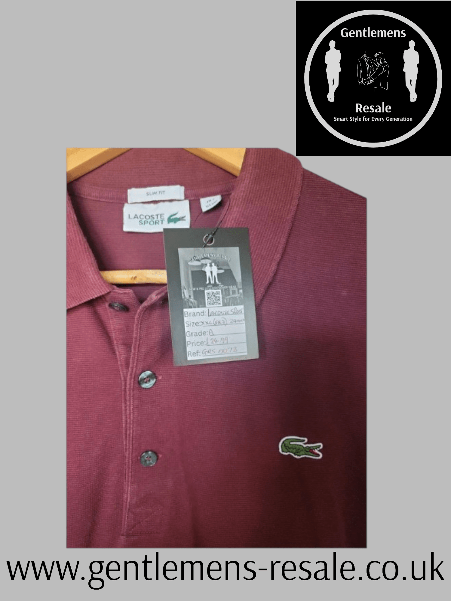 Lacoste Sport Long Sleeve Slim Fit Polo - Gentlemens Resale