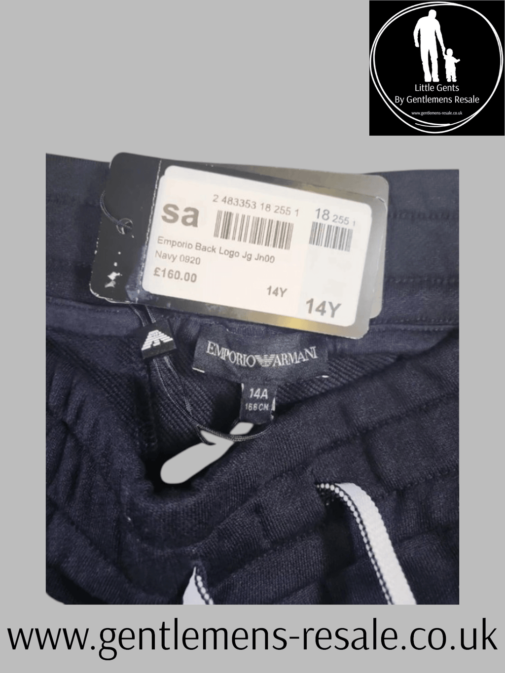 Armani Back Logo Joggers - BRS0096 - Gentlemens Resale