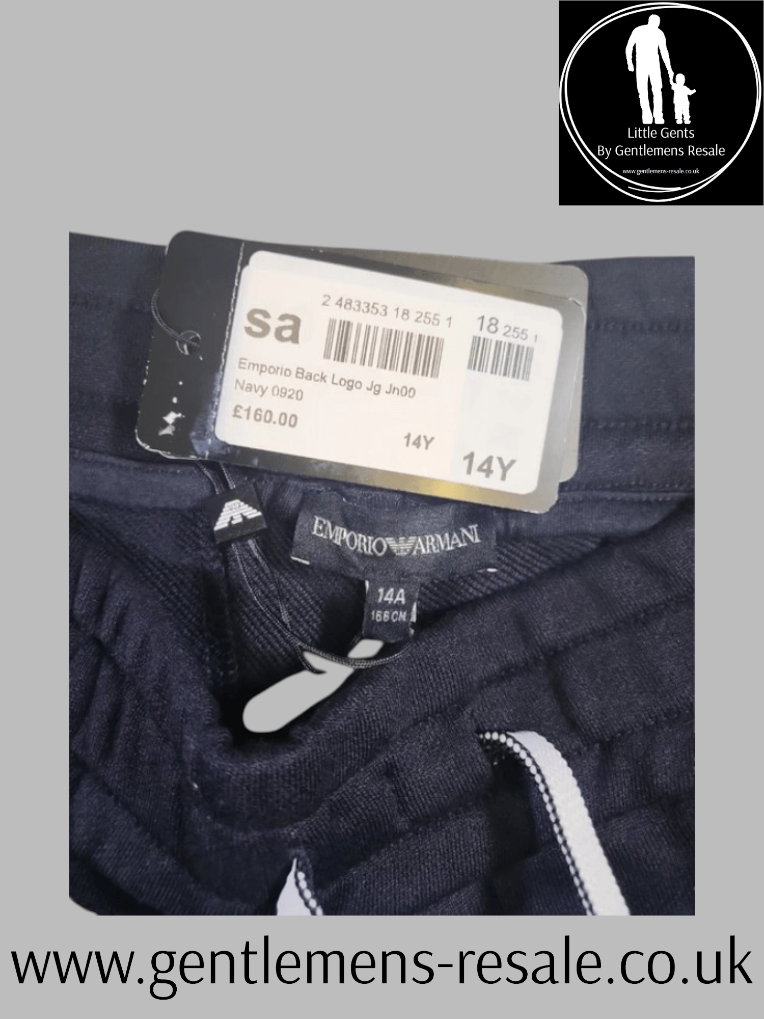 Armani Back Logo Joggers - BRS0096 - Gentlemens Resale