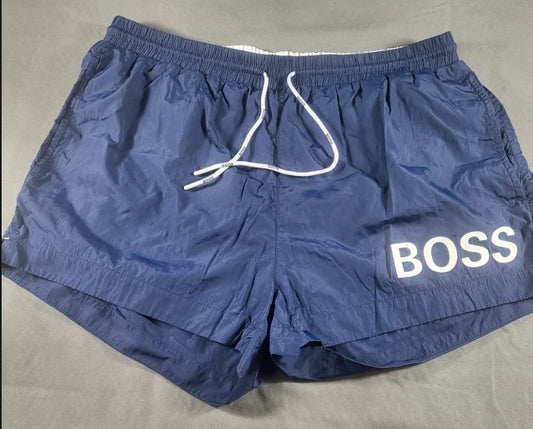 BOSS Navy Swim Shorts (XXL, Pre‑Loved)